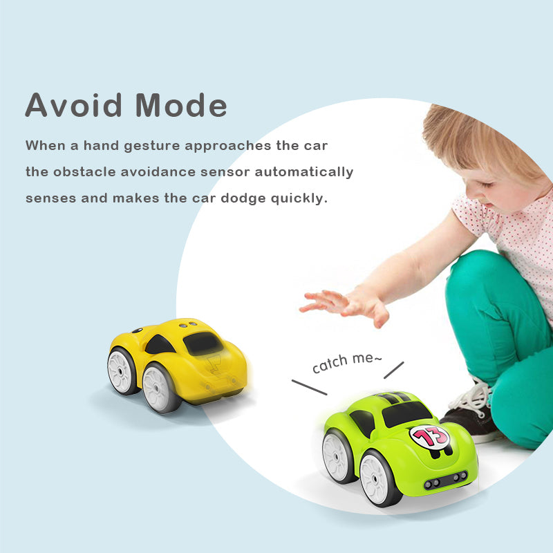 2.4GHz Patrol Mode Mini RC Car | Obstacle Avoidance, USB Rechargeable, 60-Min Playtime | Kids’ Remote Control Toy