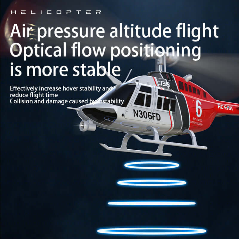 RC ERA C138 6CH RC Helicopter with Gyro, Optical Flow Positioning